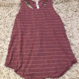 LULULEMON STRIPED PINK TOP